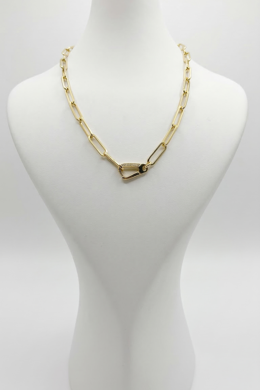 Paperclip Chain Y Necklace
