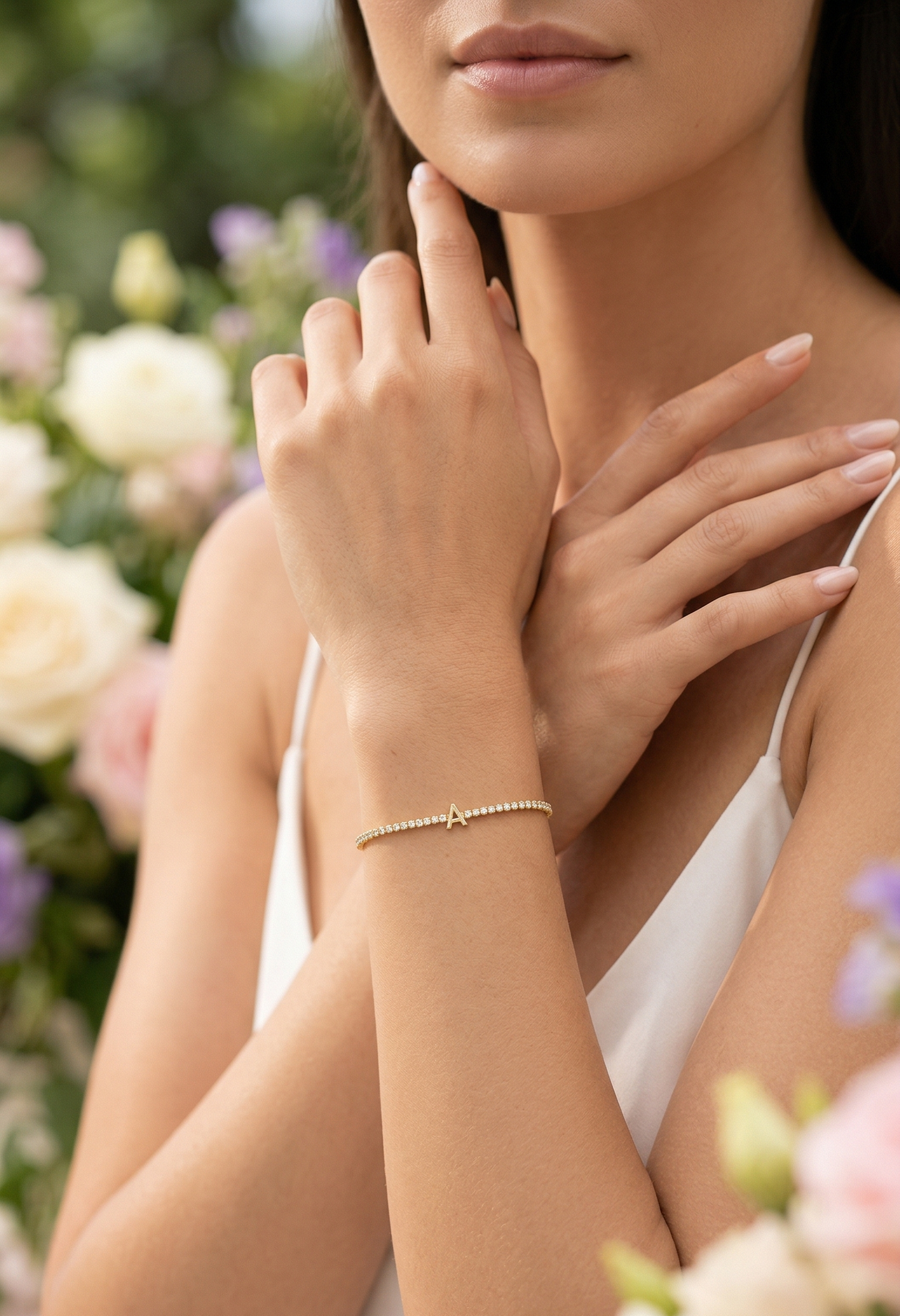 Gold-Colored Letter Bracelet