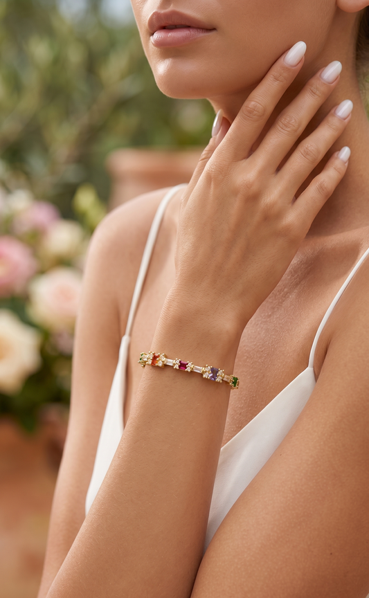 Rainbow Mosaic Cuff