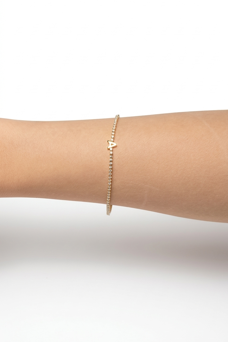 Gold-Colored Letter Bracelet