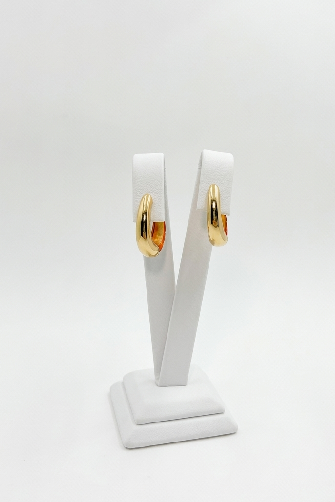 Amber Gold Renkli İkili Küpe