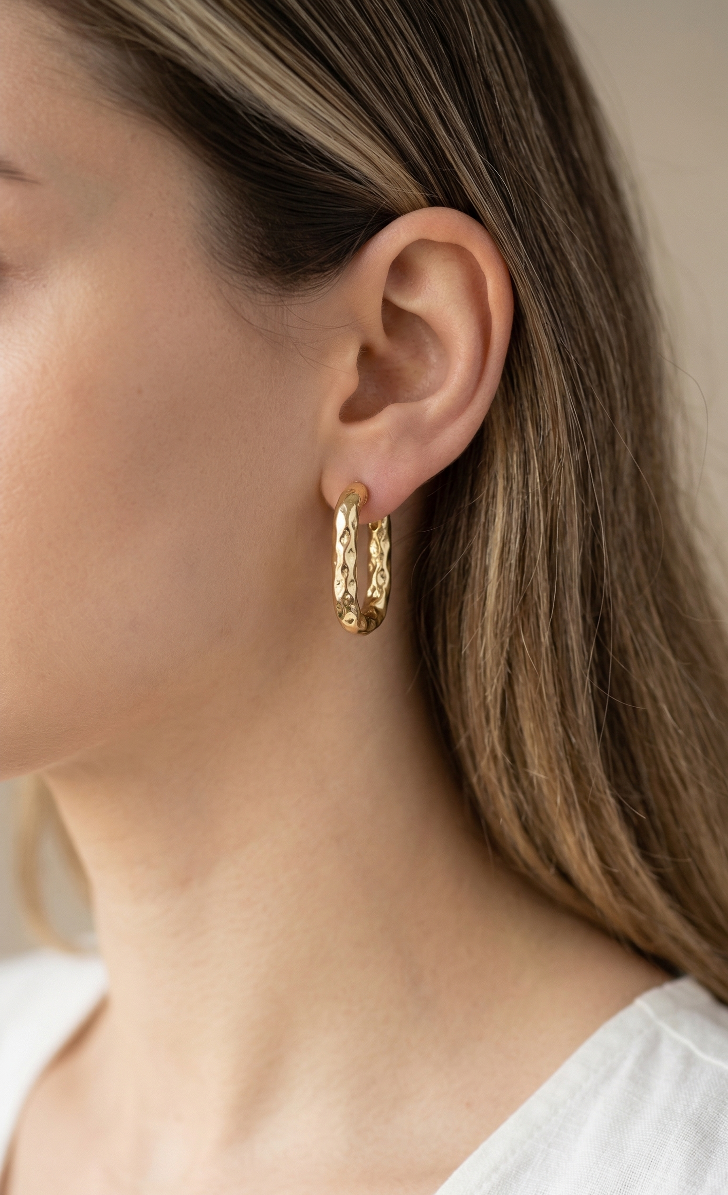 Soft Gold Hoop Küpe