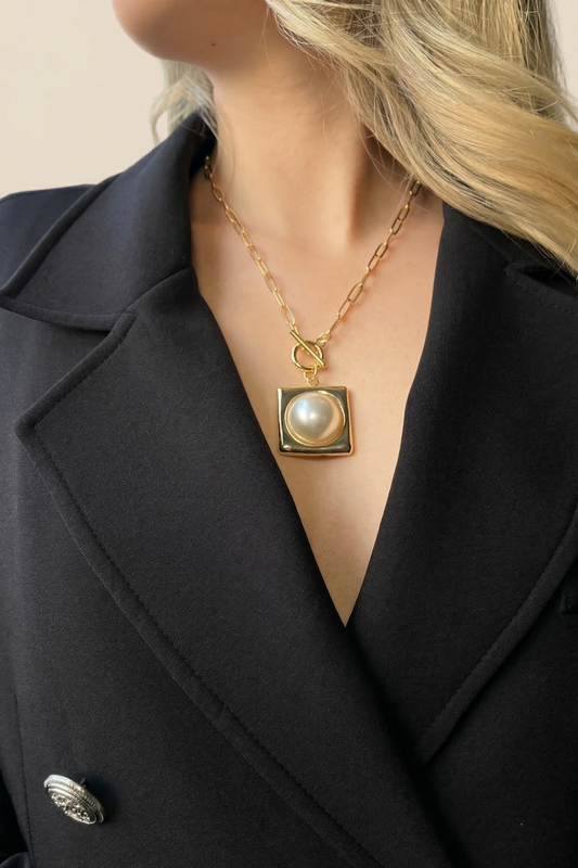 Square Pearl Necklace