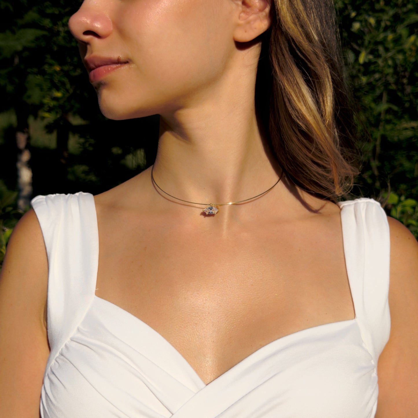 Tektaş Choker kolye